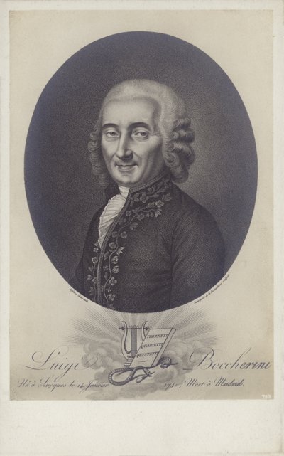 Luigi Boccherini, Italian composer and cellist (1743- 1805).  by Robert Lefevre